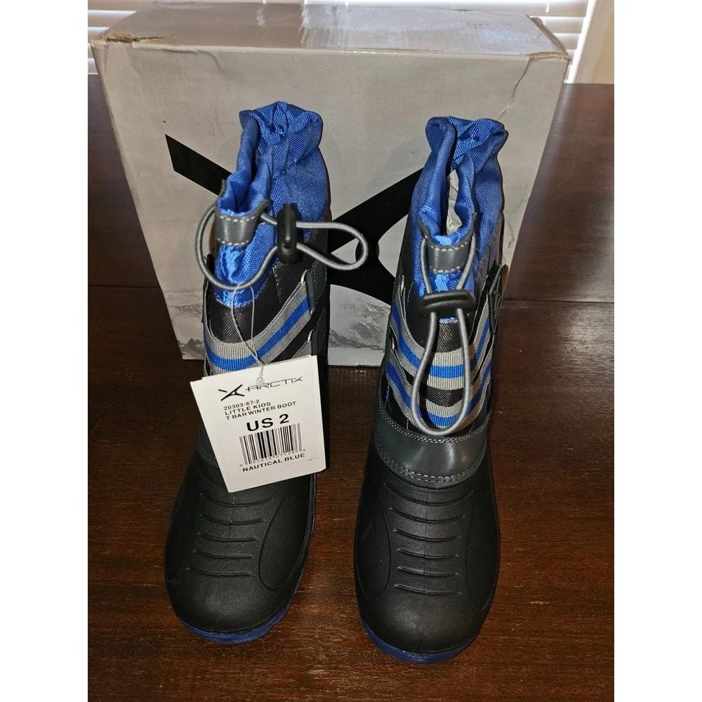 Arctix‎ Little Kid T Bar Winter Warm Dry Boot Nautical Blue Size US 2